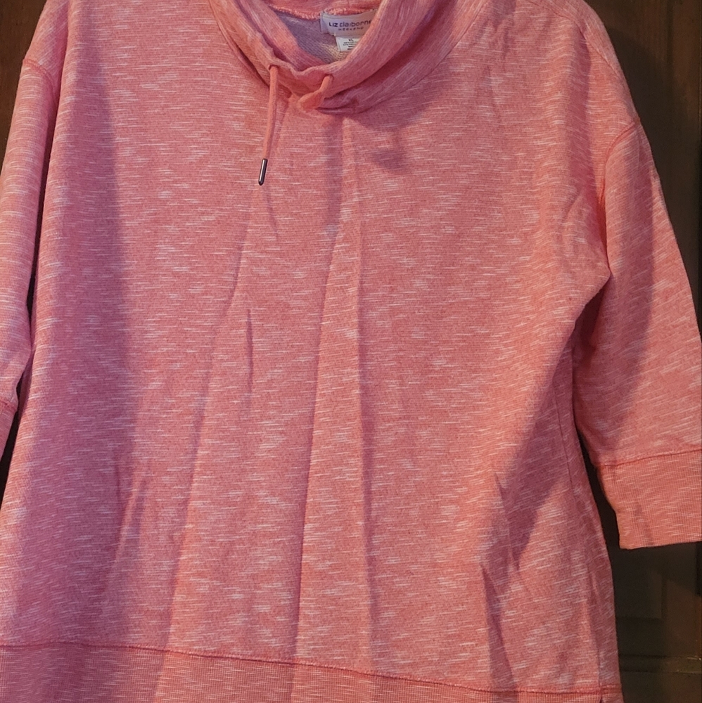 Liz Claiborne Weekend sweatshirt funnel neck hoodie